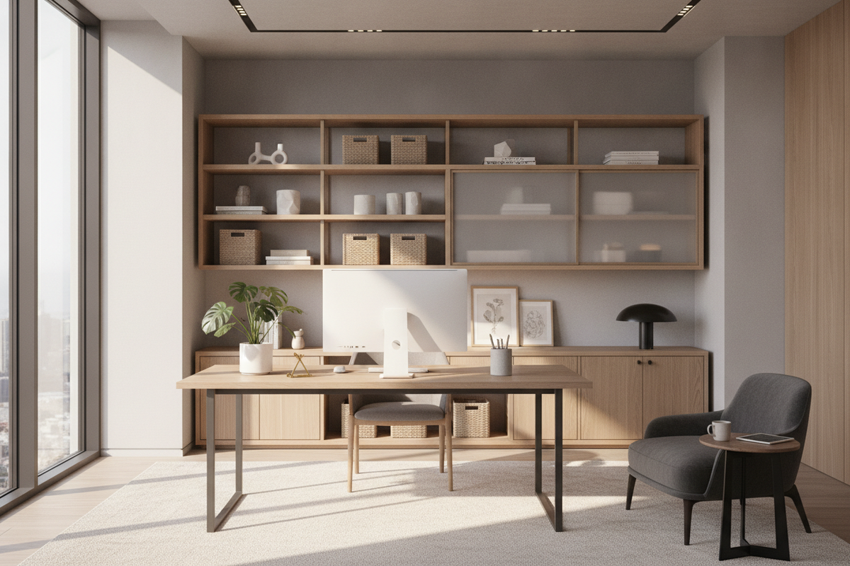 Office Aesthetic Blueprint: Curating Cohesive Desk Setups, Storage Harmony, and Functional Workspace Styling