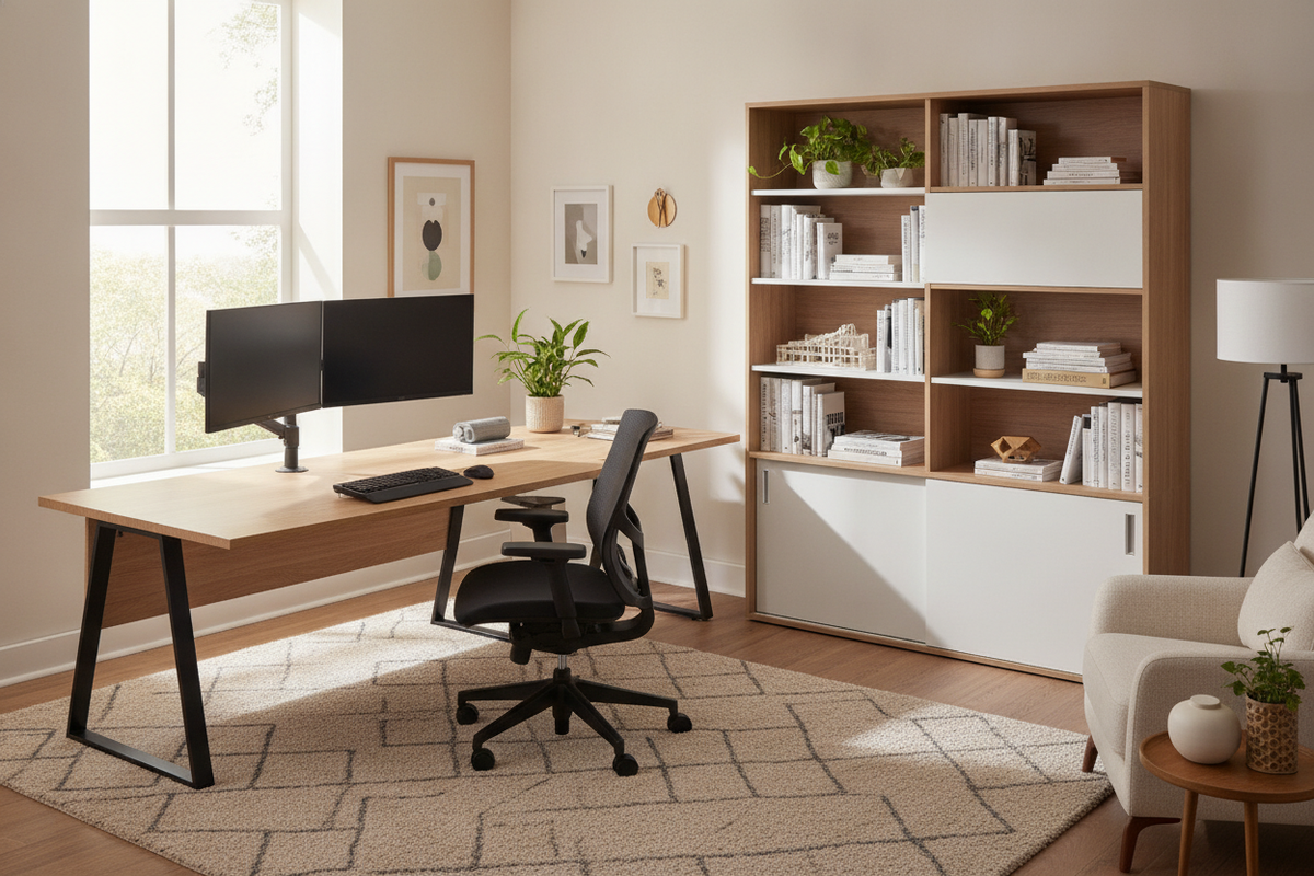 Ergonomic Desk Selection Guide: Workstation Dimensions, Layout Fit, and Storage Architecture