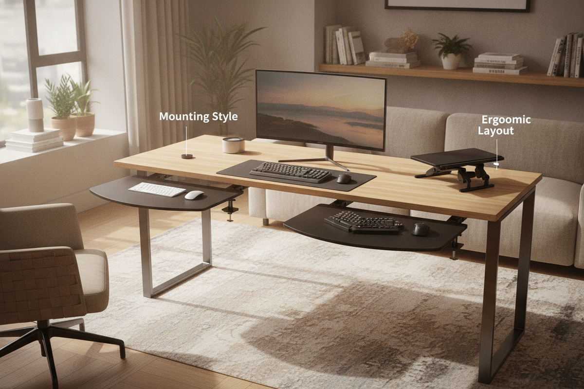 Desk Extender for Keyboard Guide: Mounting Styles, Sizing Tiers, and Ergonomic Layouts