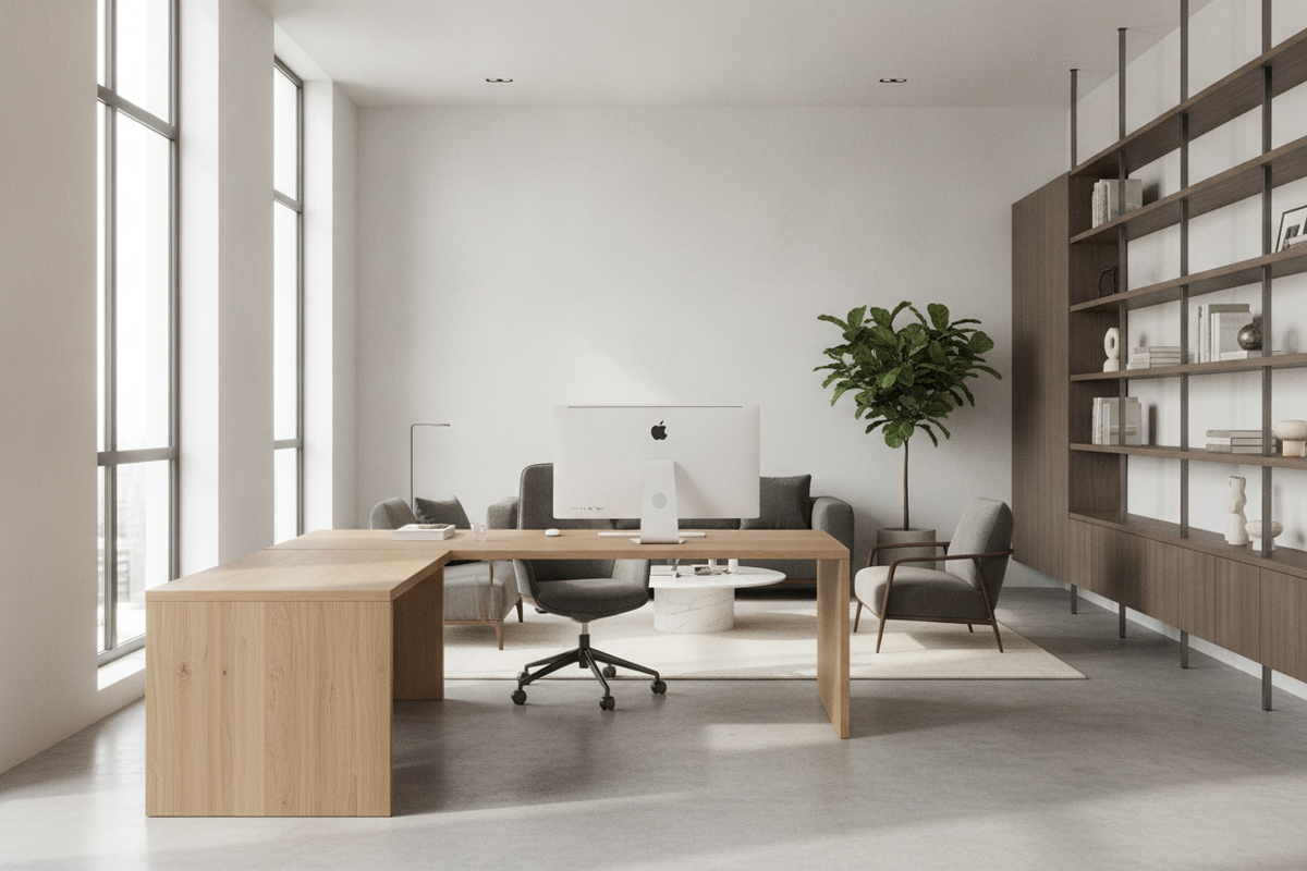 L-Shaped Desk Office Layout Guide: Spatial Zoning, Room Flow, and Placement Strategies