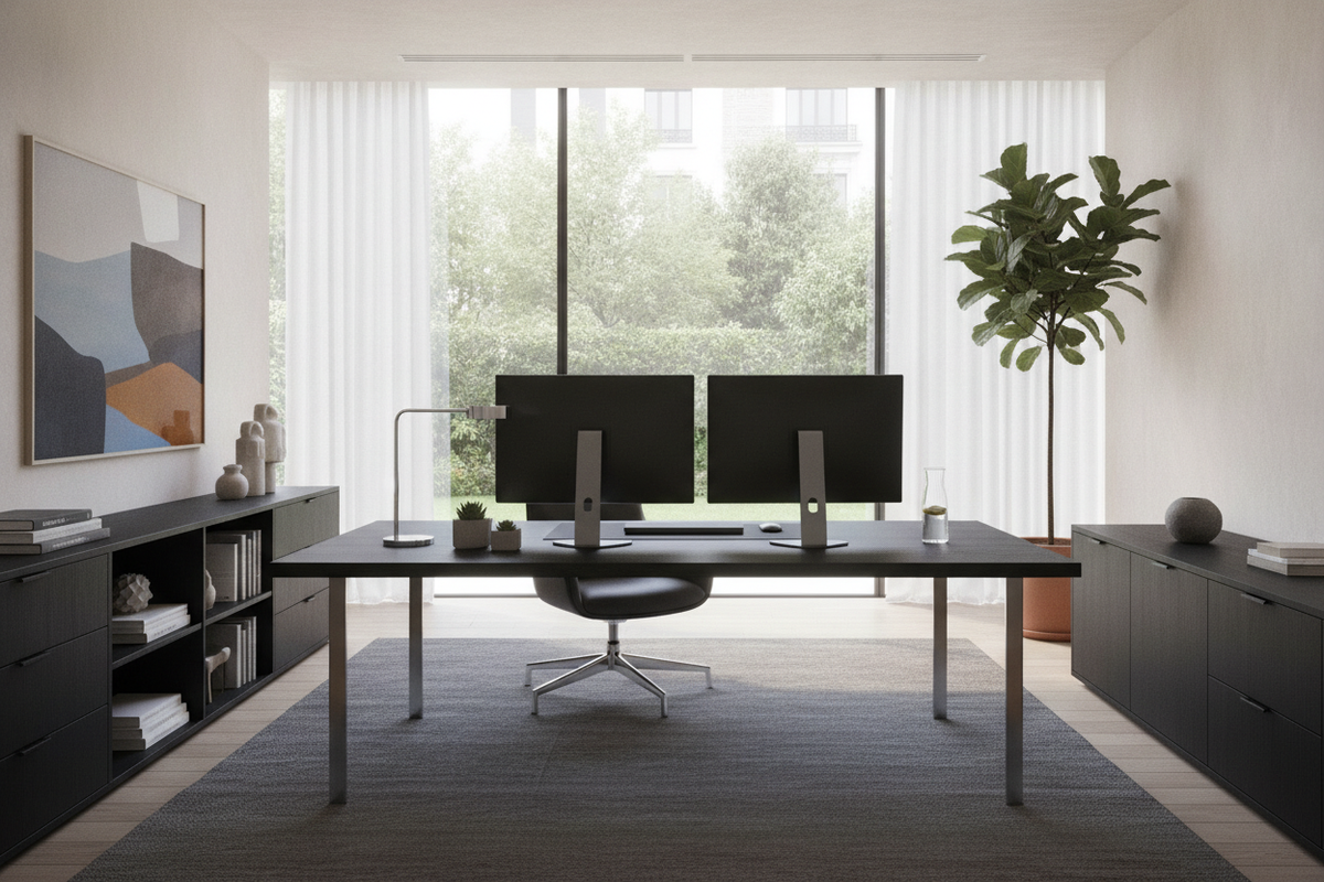 Black Office Desk Guide: Dimensions, Finishes, Storage, and Room Fit