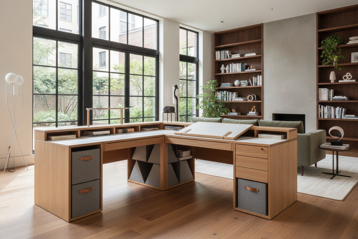 L-Shaped Modular Desk Guide: Reversible Layouts, Dimensions, and Storage Architecture