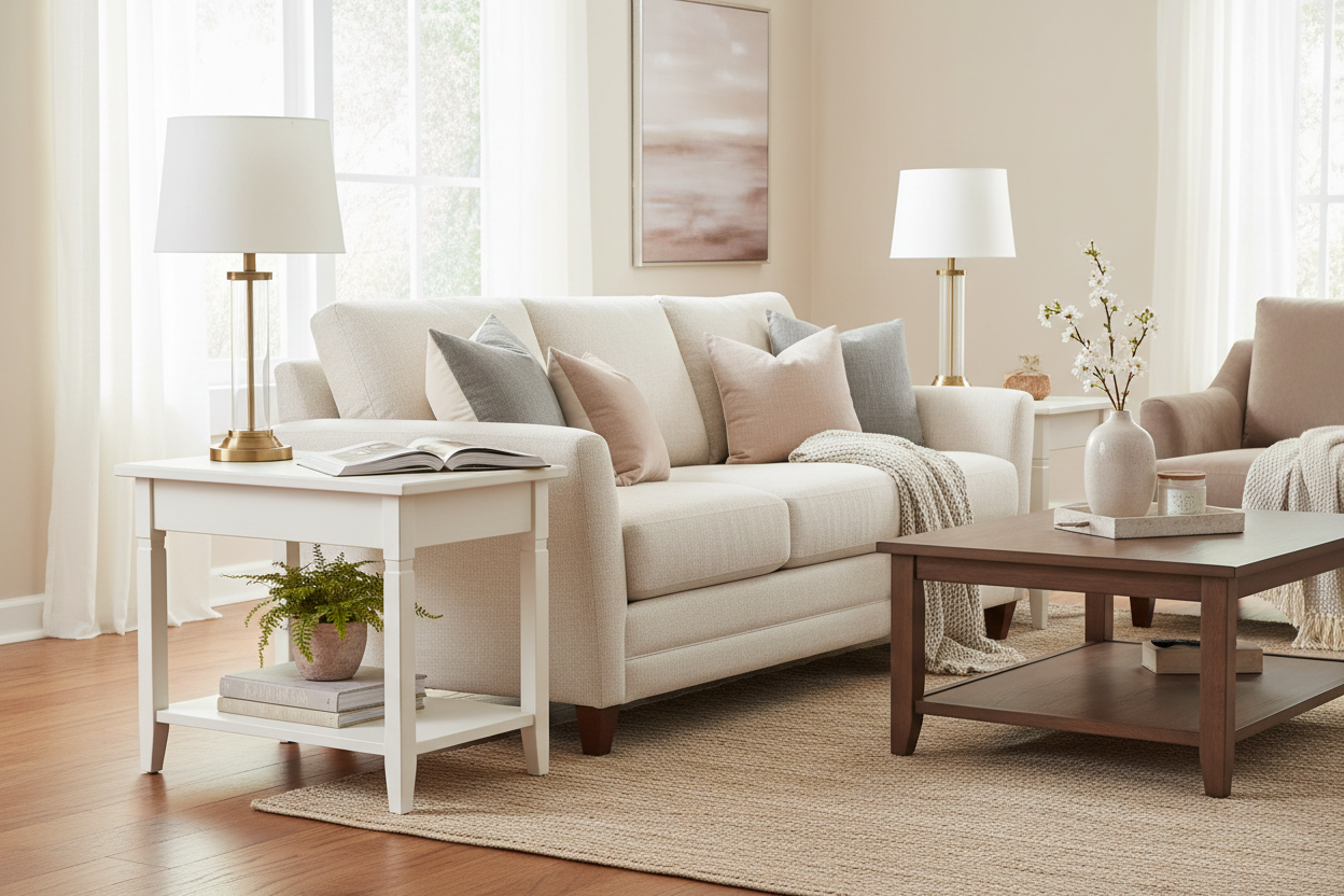 How Off-White End Tables Bring a Timeless Touch to Your Living Space