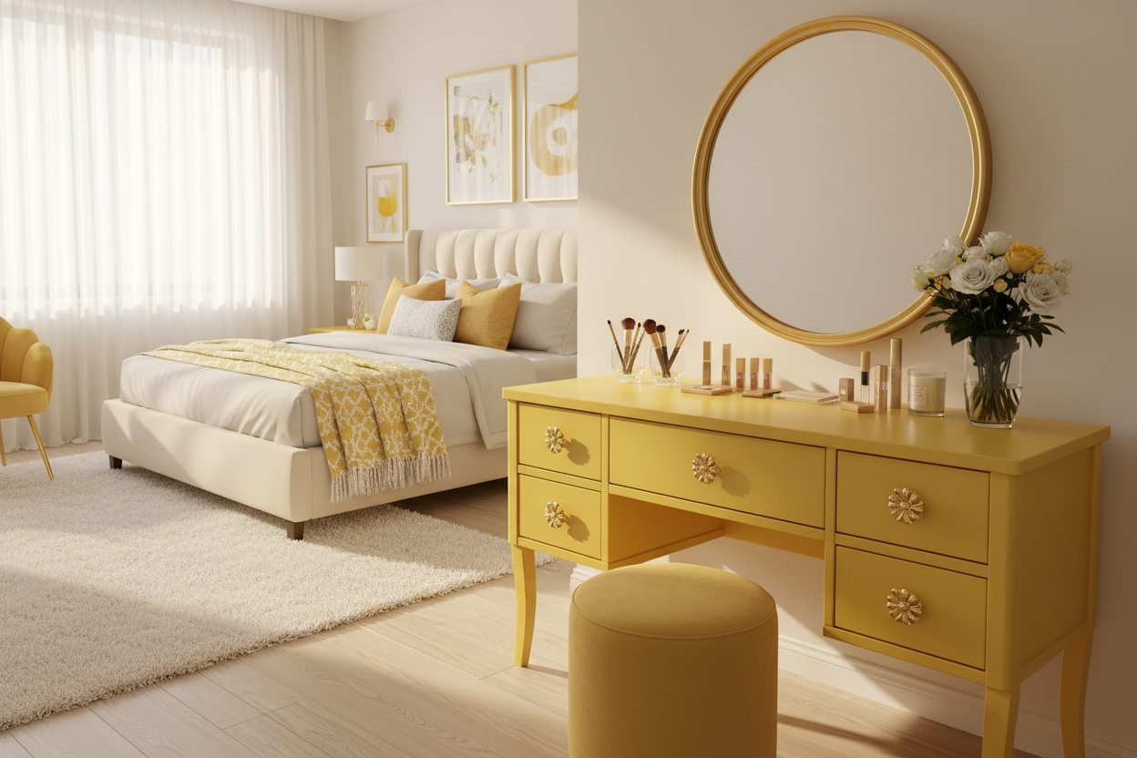 How Yellow Makeup Vanities Bring Warmth and Style to Your Space