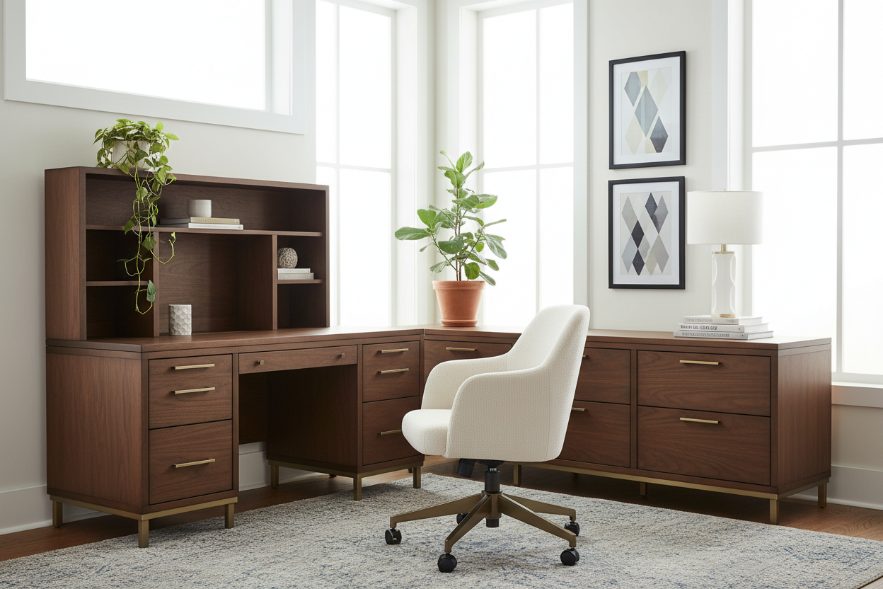 Styling Small Home Office Furniture Sets for a High-End Look