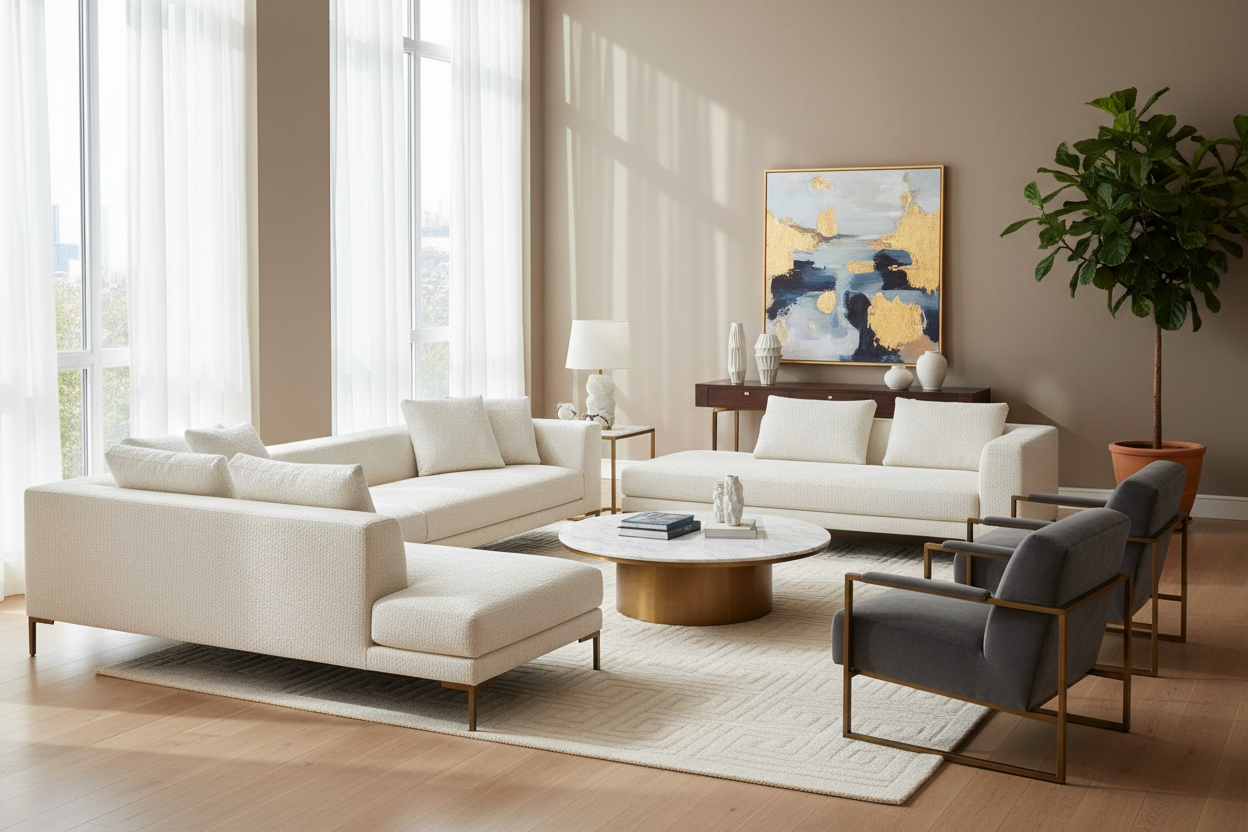 Mastering the Sofa & Loveseat Layout for a Luxury Look
