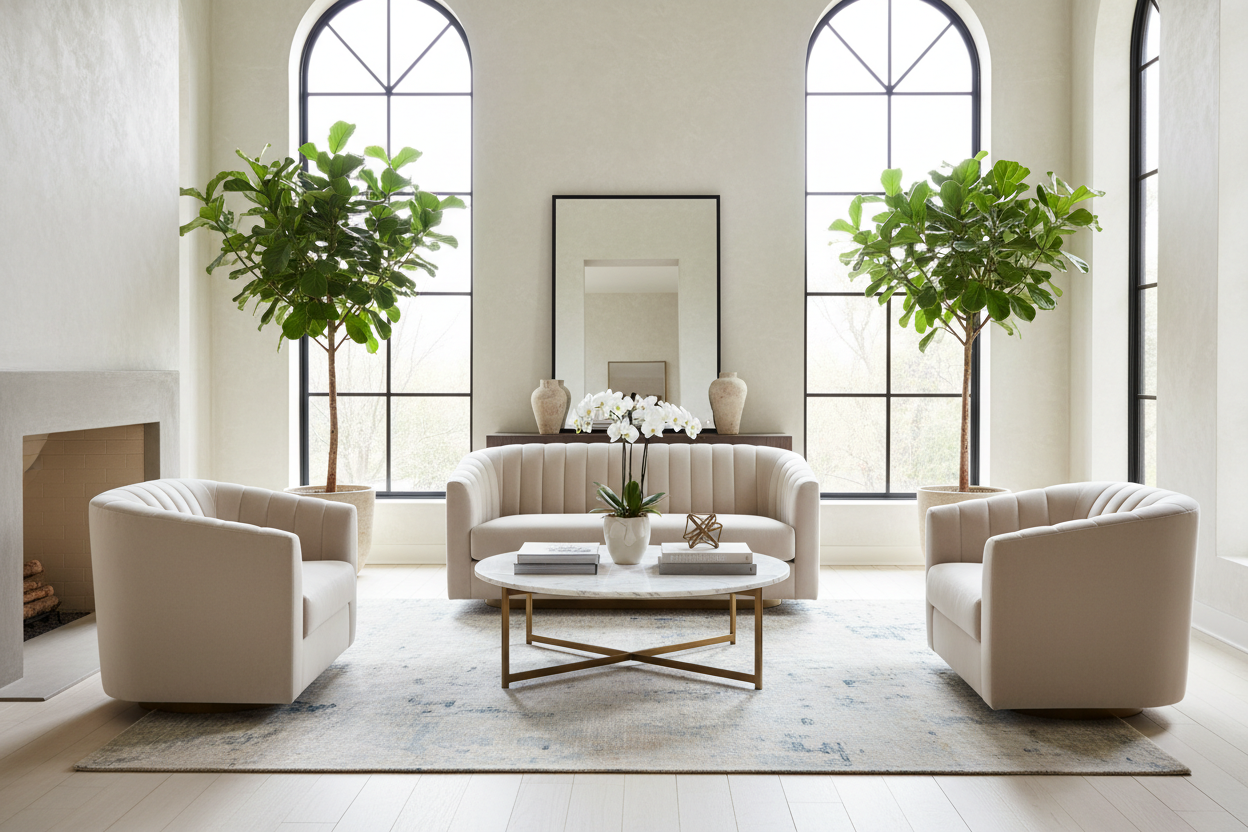 Styling a Loveseat and Chairs for a High-End Look