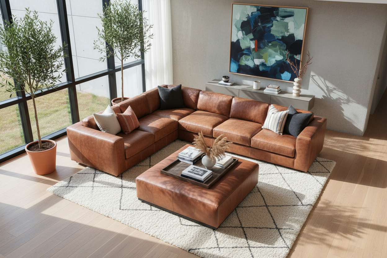 Leather Couch and Ottoman: The Ultimate Styling Guide