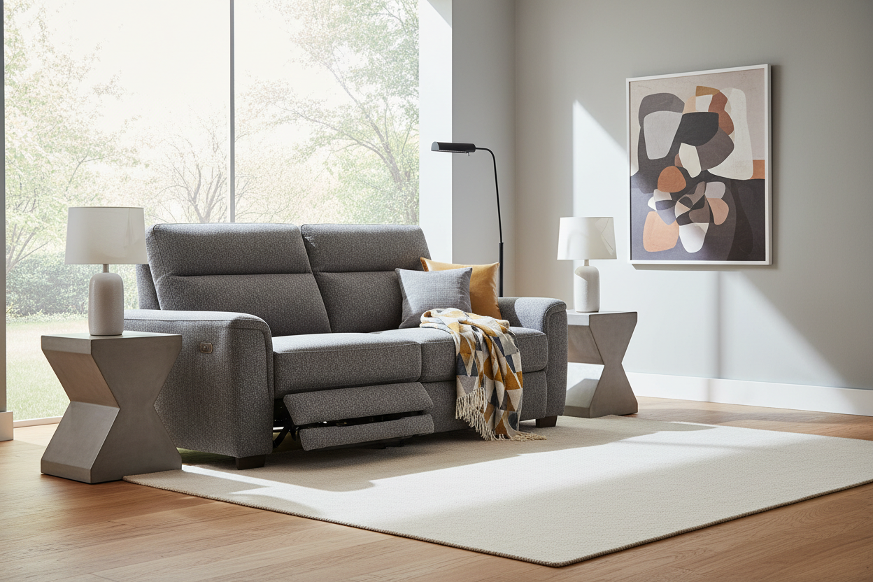 Styling a Cloth Loveseat Recliner for a High-End Look