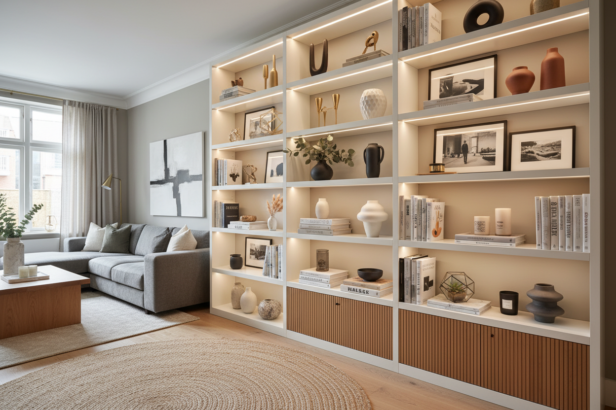 Elevate Your Space: Styling an IKEA Living Room Shelf for Luxury