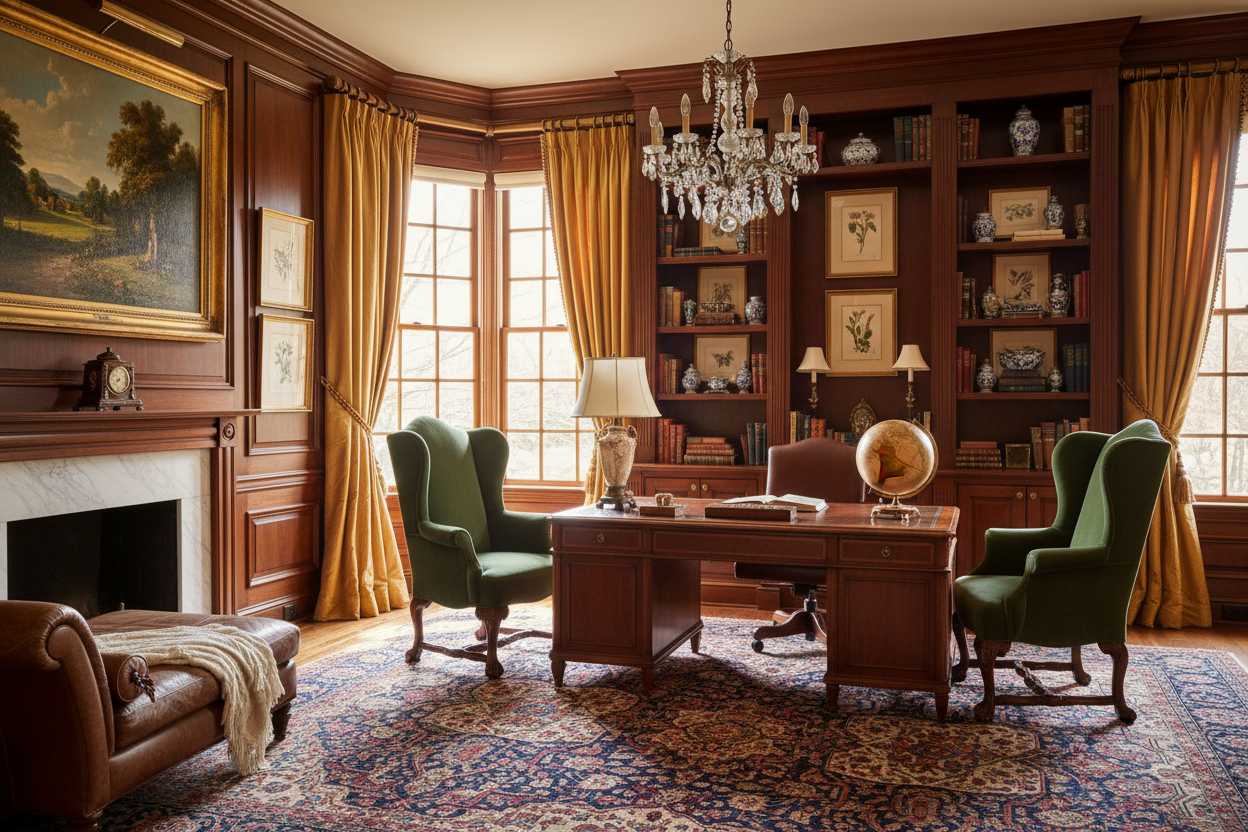 How to Style a Traditional Home Office for a Luxury Look