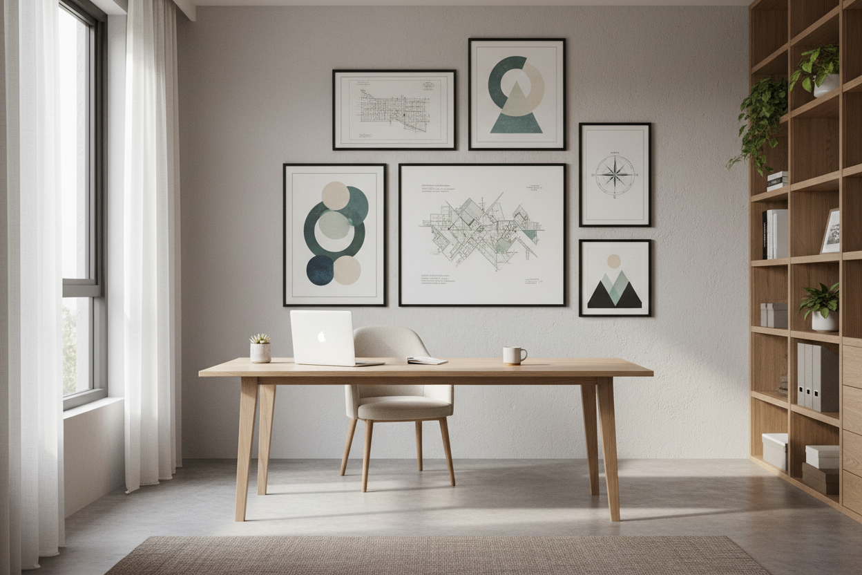 Curating Home Office Prints for Focus and Style