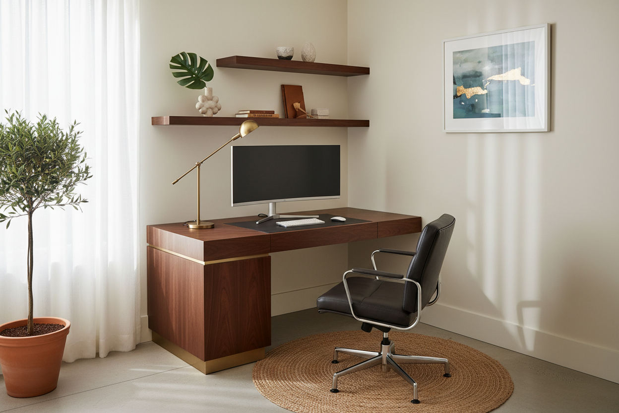 Create a Luxury Small Office Setup in Tight Corners