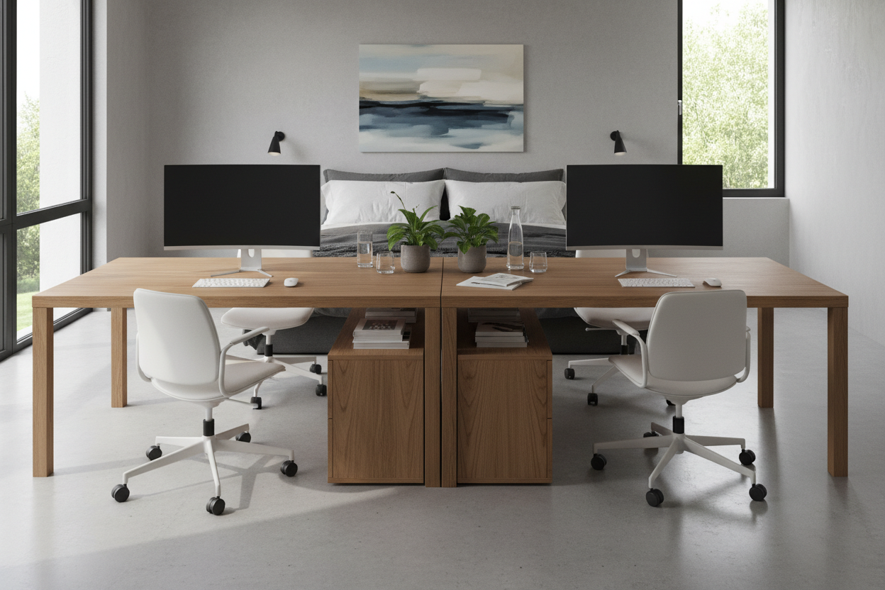 The Layout Secret Behind Perfect Back to Back Desk Ideas