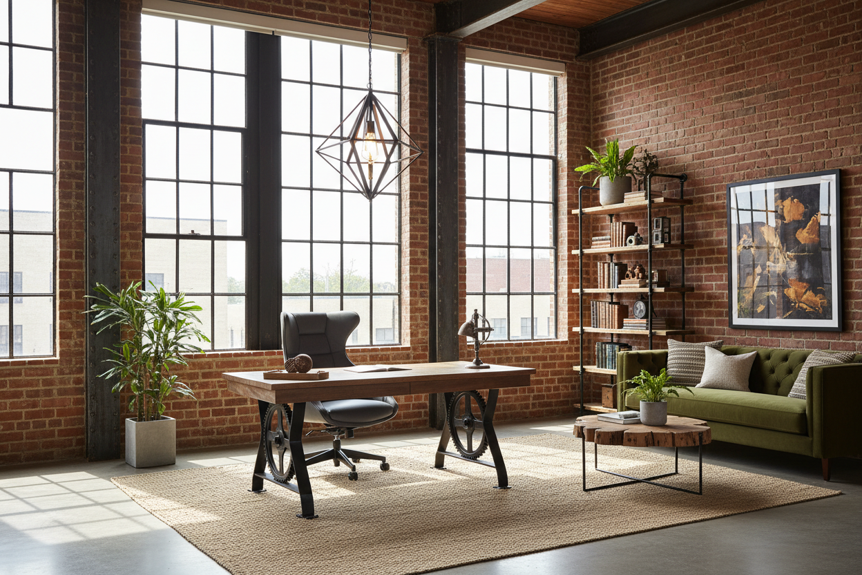 Fresh Look at How To Style An Industrial Office For A High End