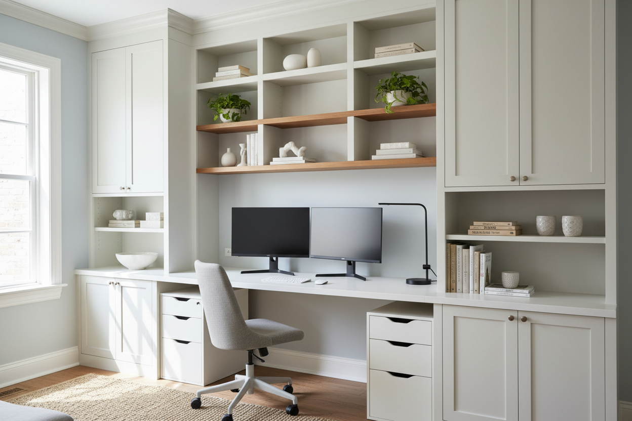 Elevate Your Home Office With This IKEA Built-in Desk Hack