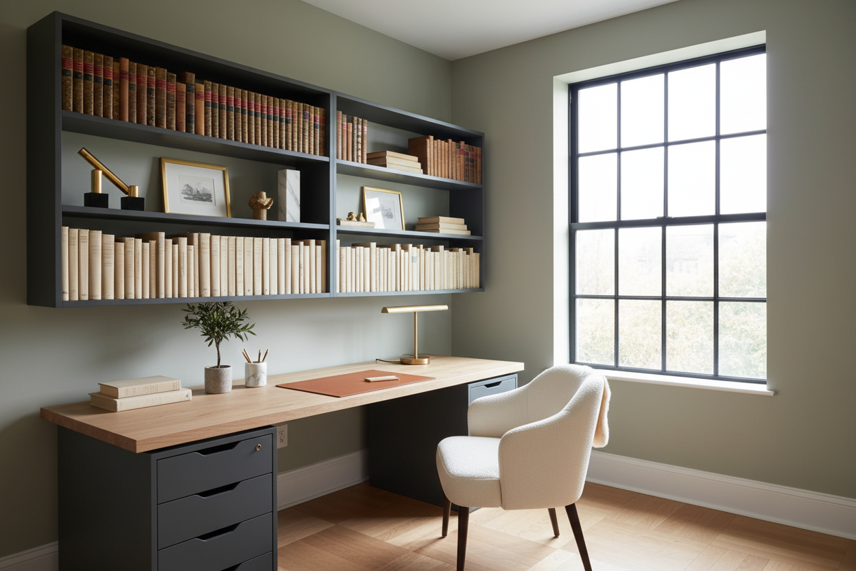 How to Style Your IKEA Desk and Shelf Combo for a Luxury Look