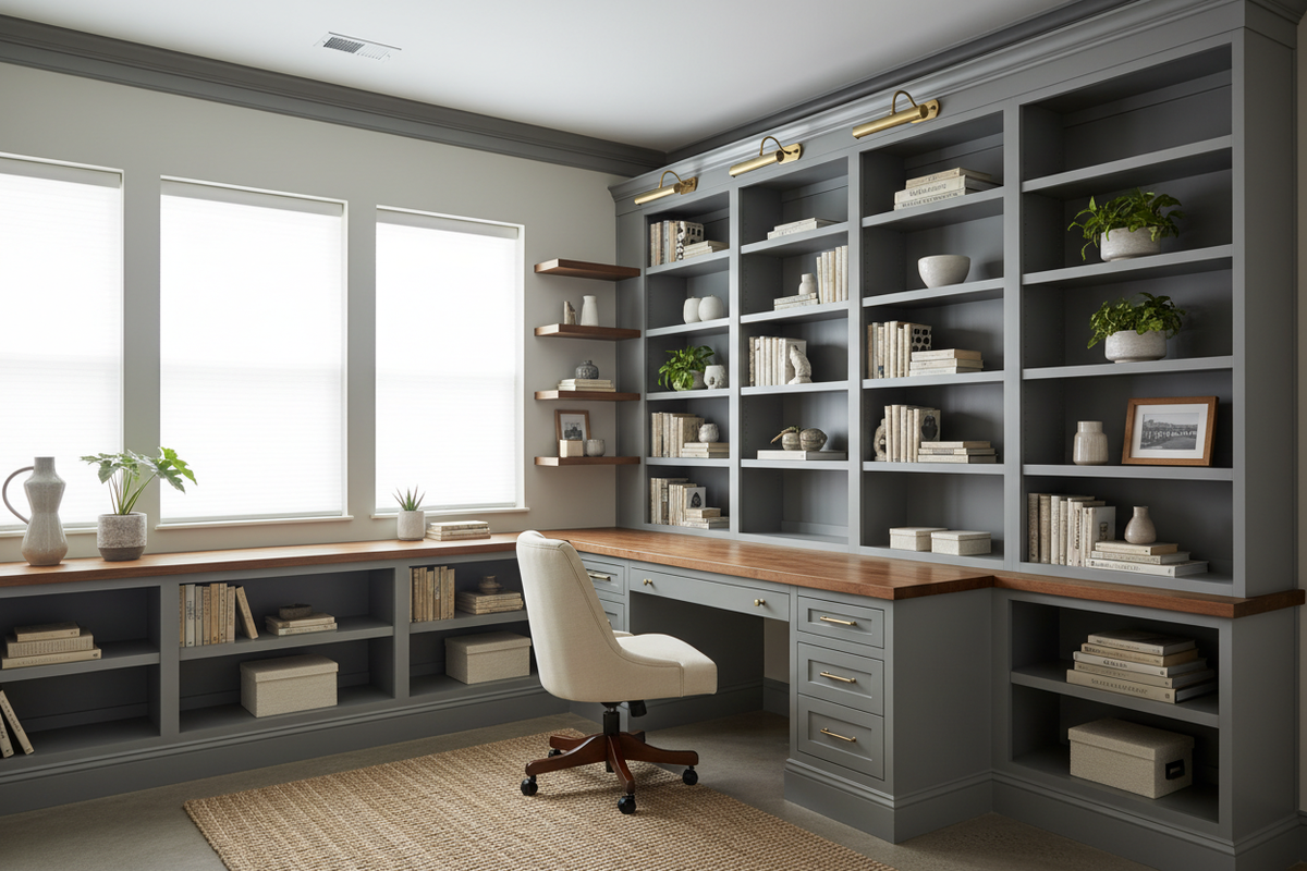 Achieve a Custom Look With This Built-In Desk and Shelves IKEA Hack