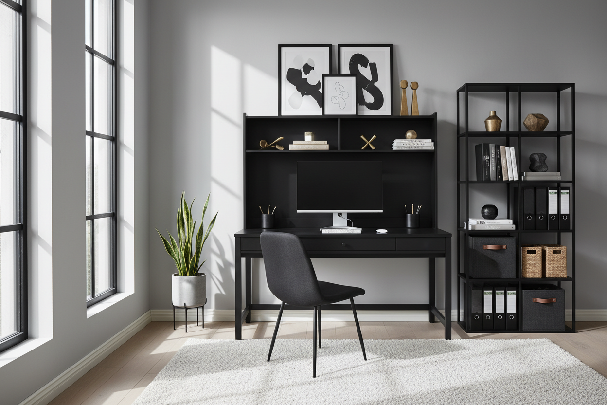 Mastering the Look: Styling Your Black Desk with Hutch Ikea
