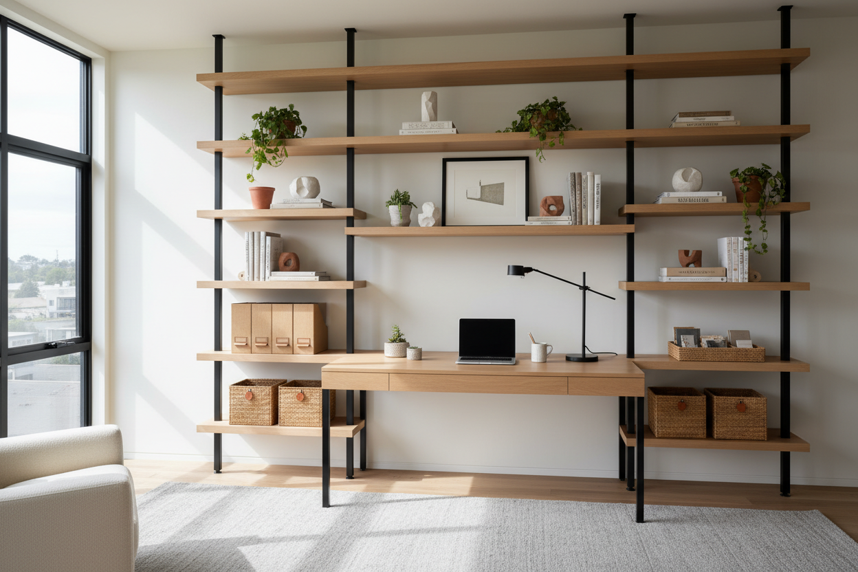 Mastering the Desk and Shelf Layout for a Designer Look