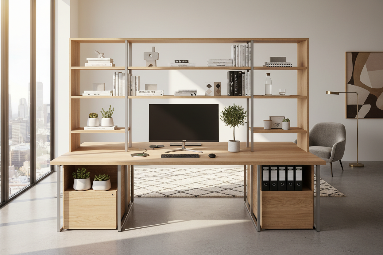 Maximize Vertical Space: The Expert Guide to Office Desk Shelf Design