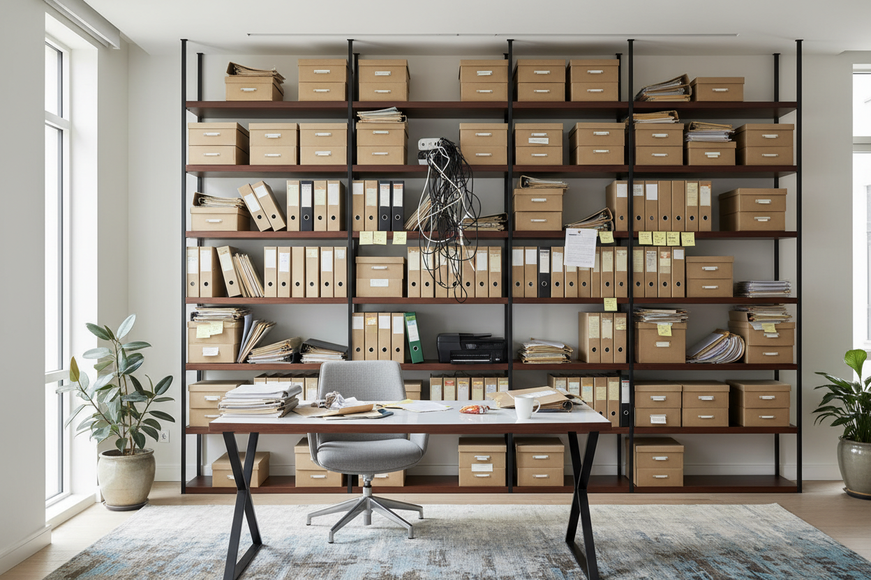 The Office Shelf for Files Mistake Ruining Your Aesthetic