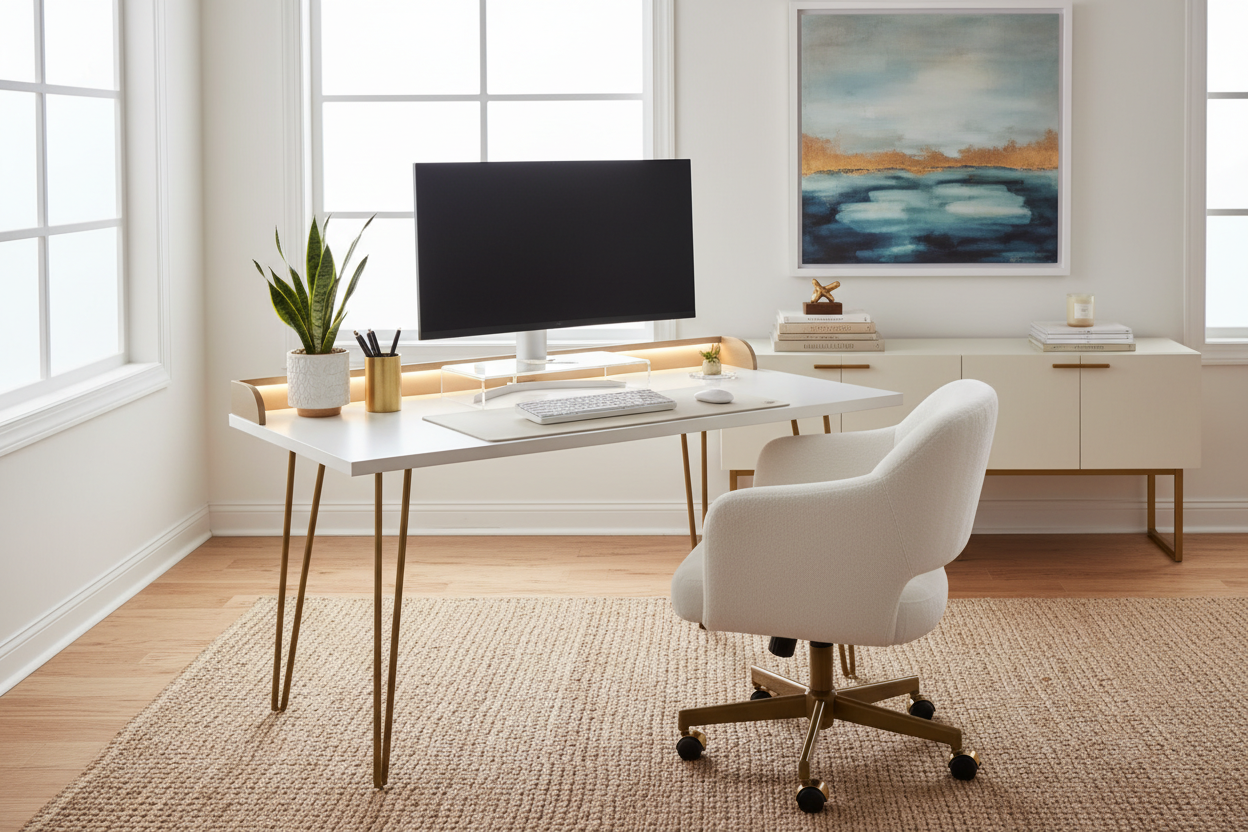 How to Style a Cheap Desk Setup for a Luxury Look