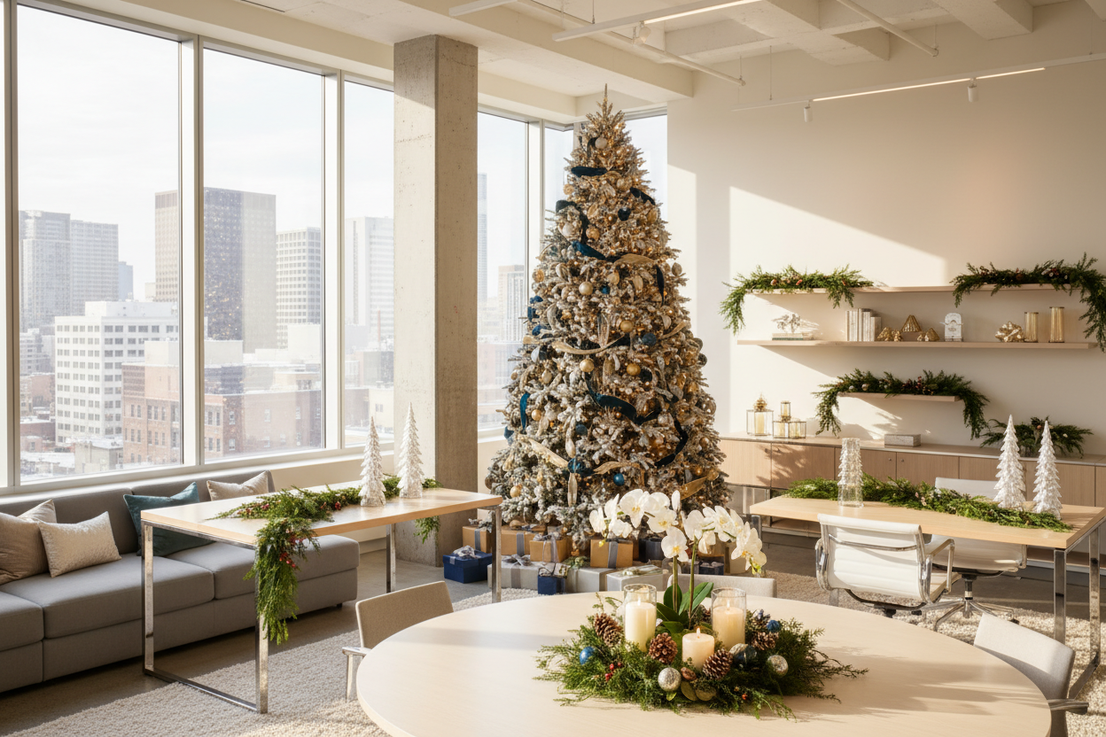 How to Decorate Your Office Christmas for a High-End Look