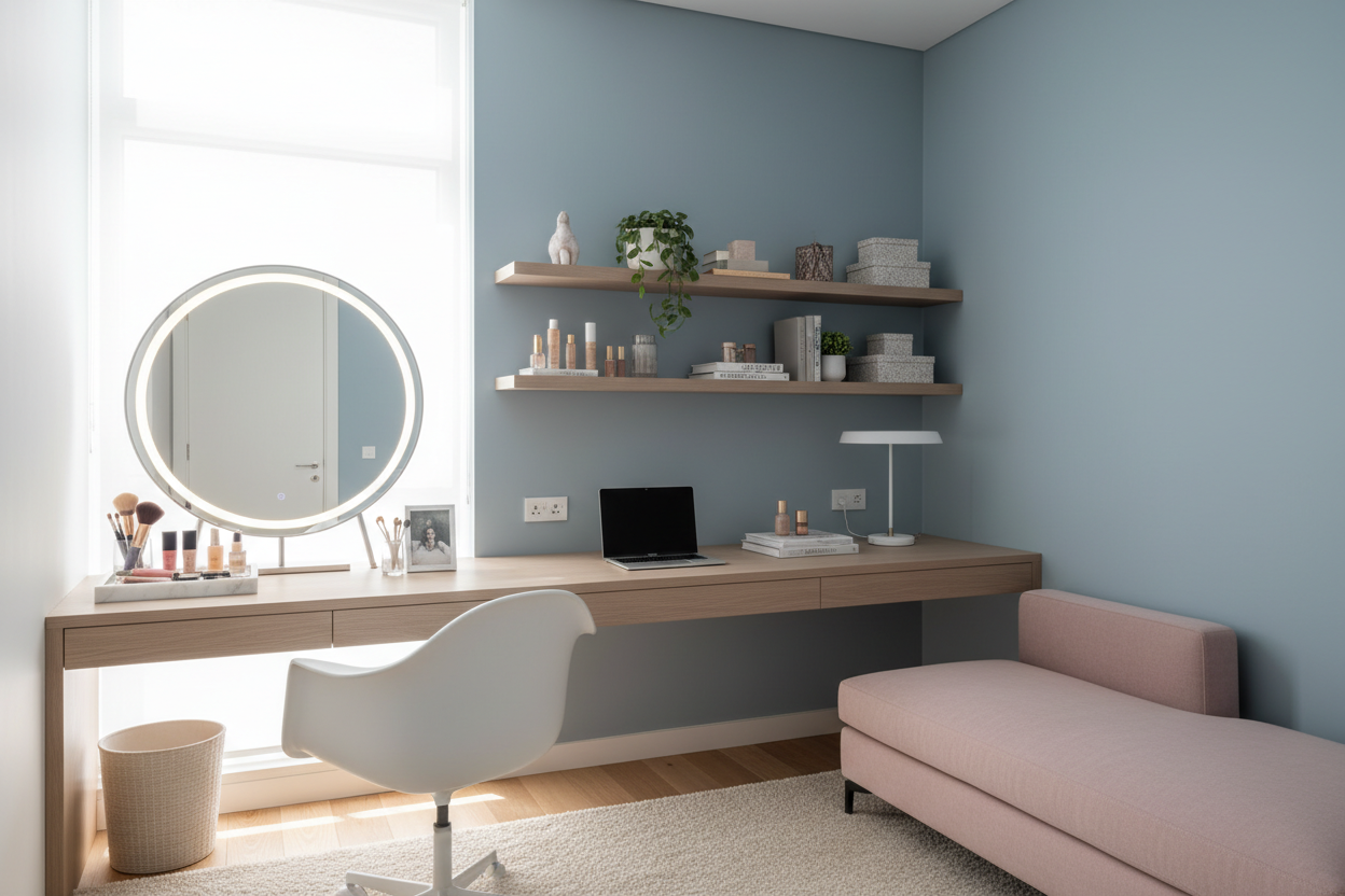 Designing a Chic Office and Makeup Room That Actually Works