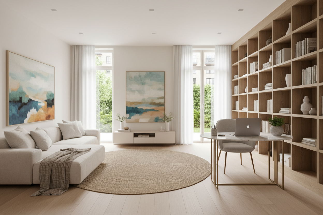 Designing a Living Room Office That Doesn't Look Like Work