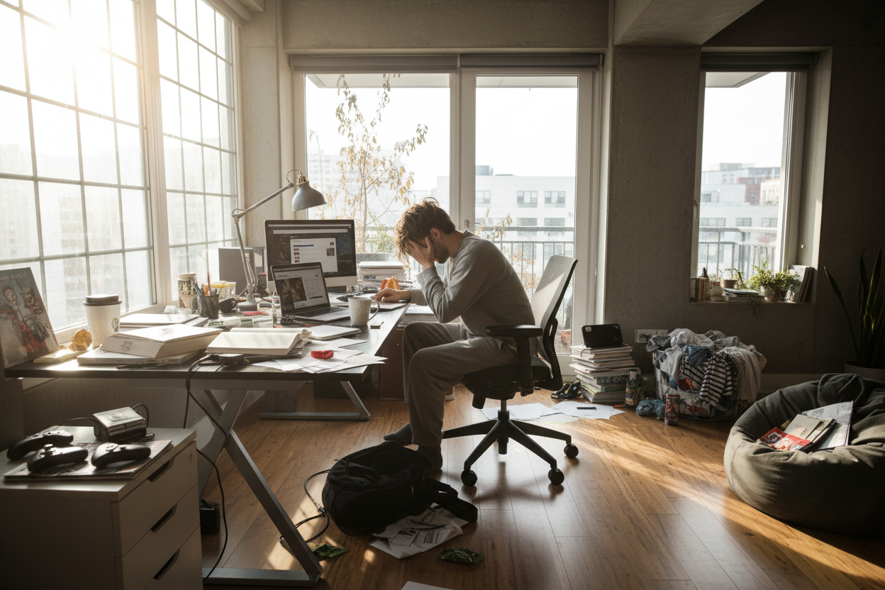 Why Your Home Office Layout Kills Your Focus