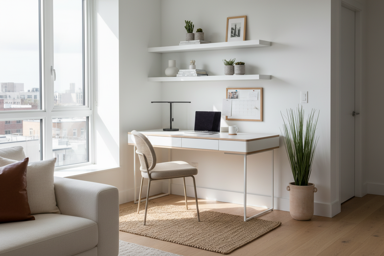 Fit a Stylish Work Desk into Any Small Corner