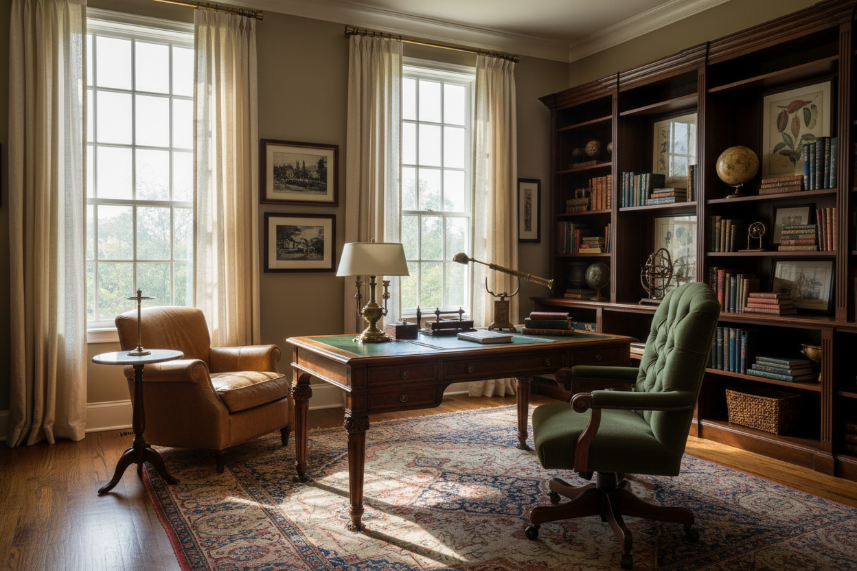 Vintage Home Office Decor: How to Style a High-End Workspace