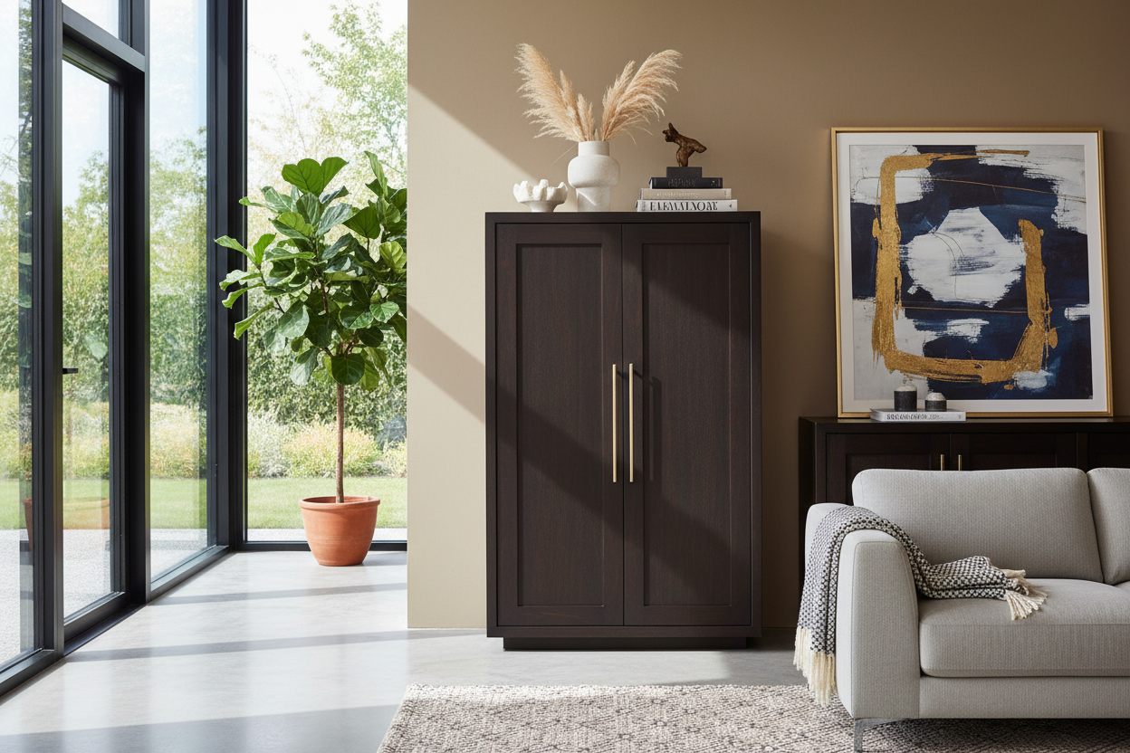 Storage Cabinet Dark Wood: How to Style It for a High-End Look