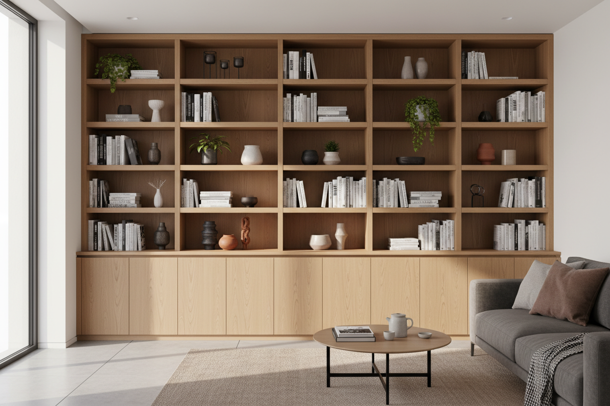 Shelves and Cupboards: How to Get a Custom Built-In Look