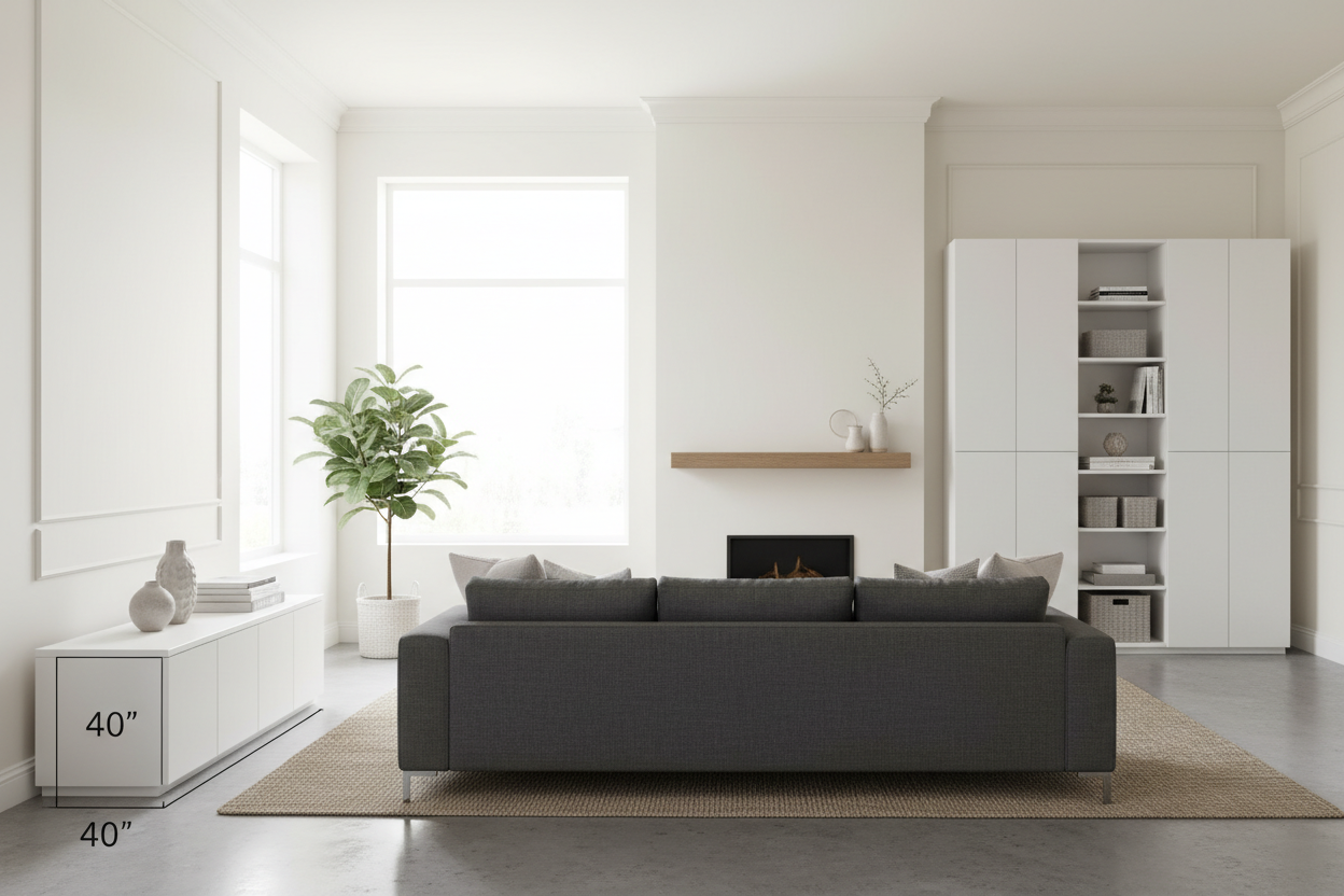 Why a 40 inch high storage cabinet Solves Awkward Layouts