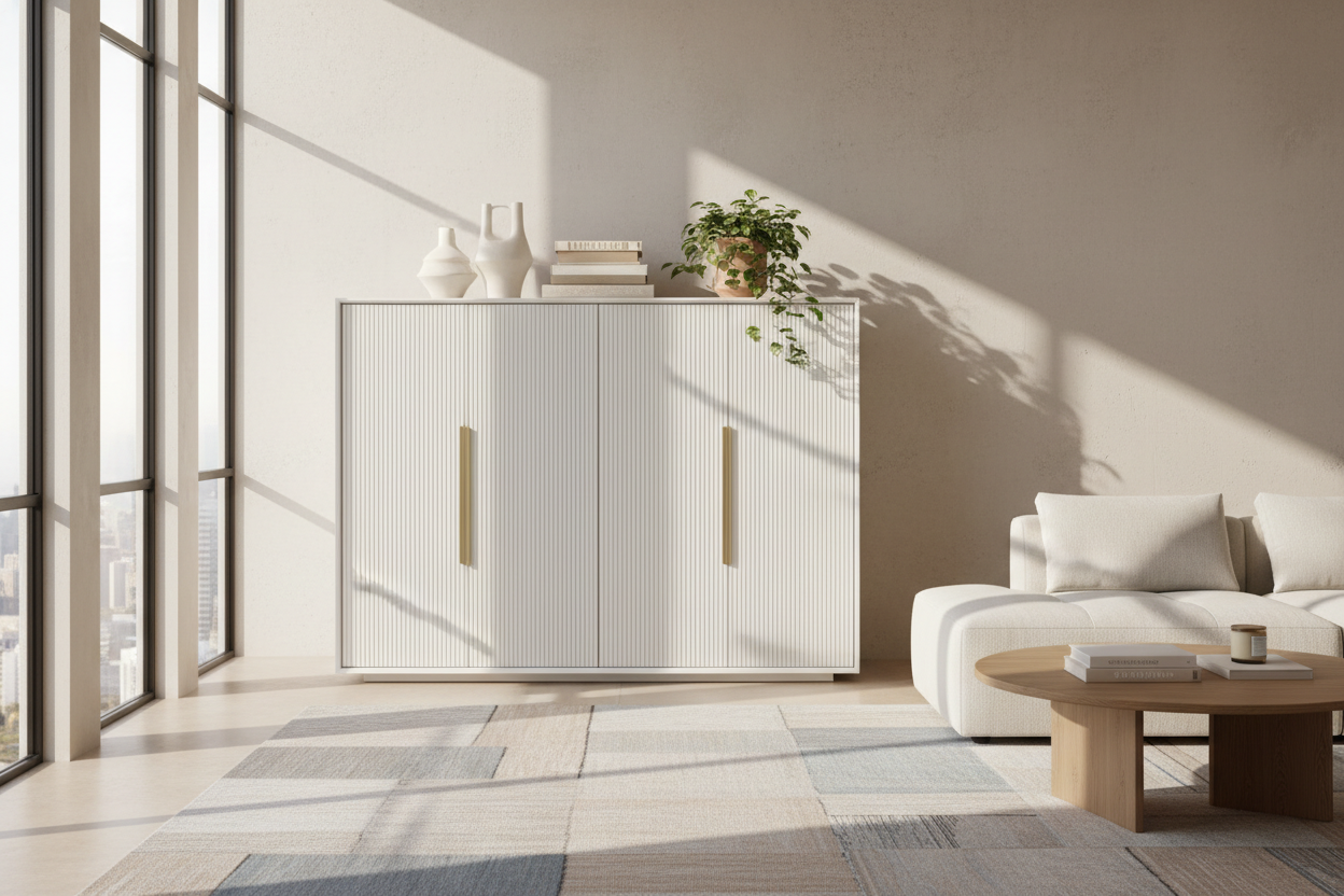 How to Style a 6ft tall cabinet Without Crowding a Room