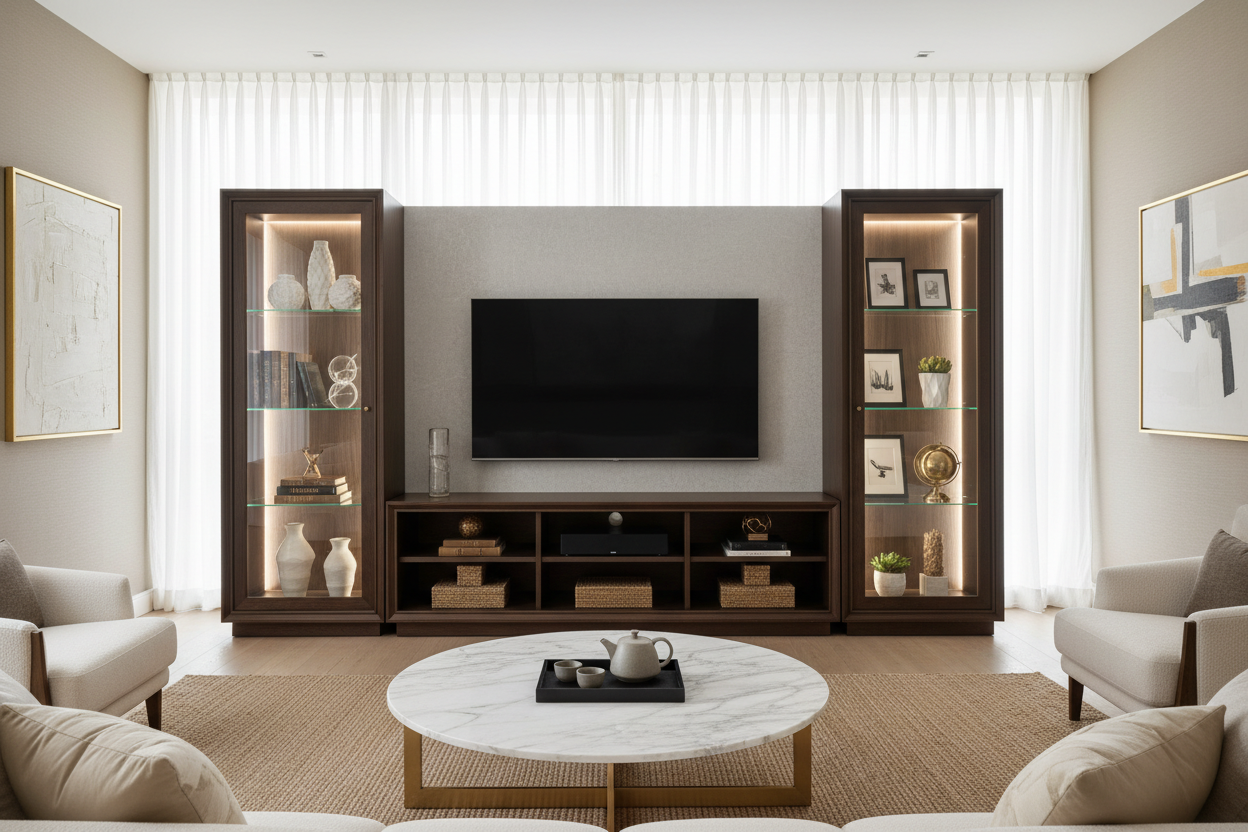 How to Style a Display Cabinet TV Stand for a High-End Look