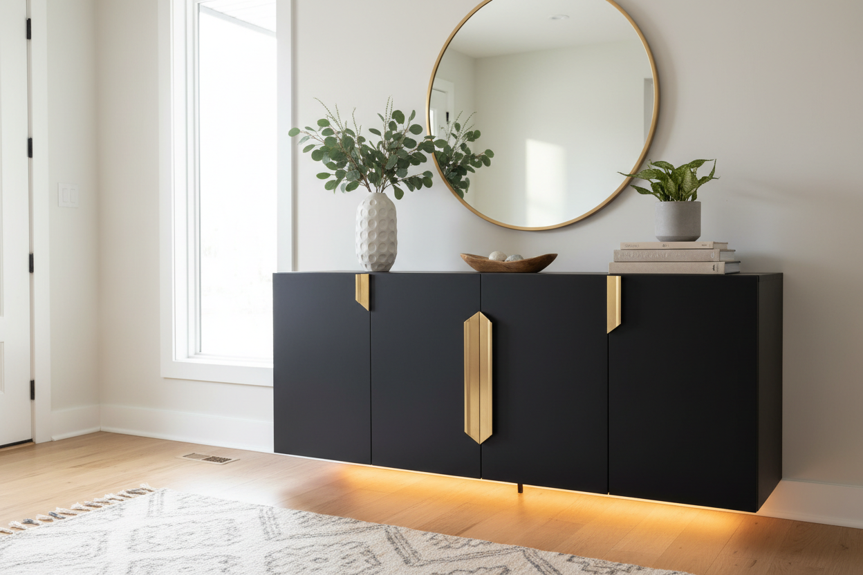 Making a Statement: How to Choose and Style the Perfect Black Entryway Cabinet