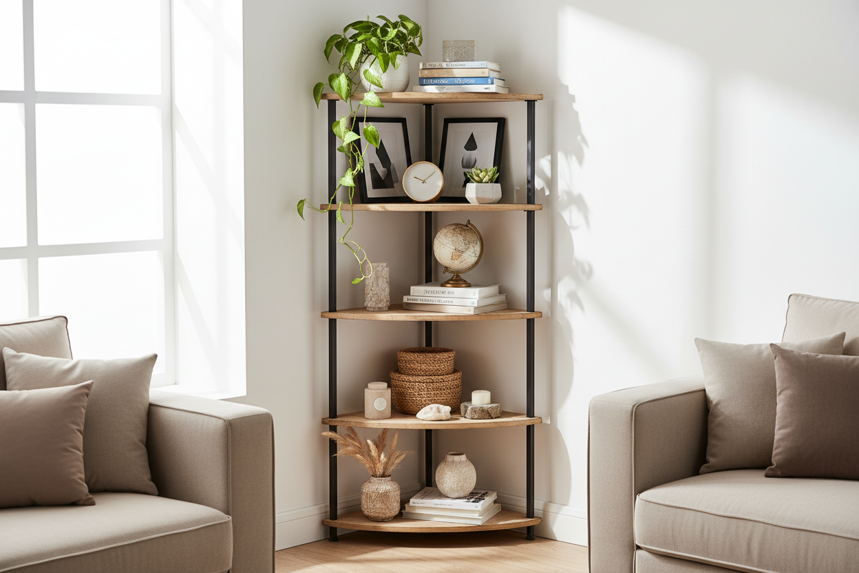 Maximize Space and Style with a 5 Tier Corner Shelf