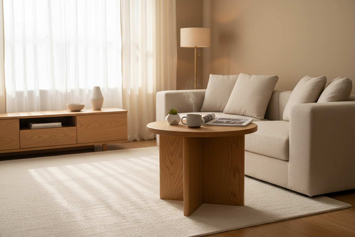 Soften Your Space: Why a Round Wooden Side Table is the Ultimate Living Room Upgrade