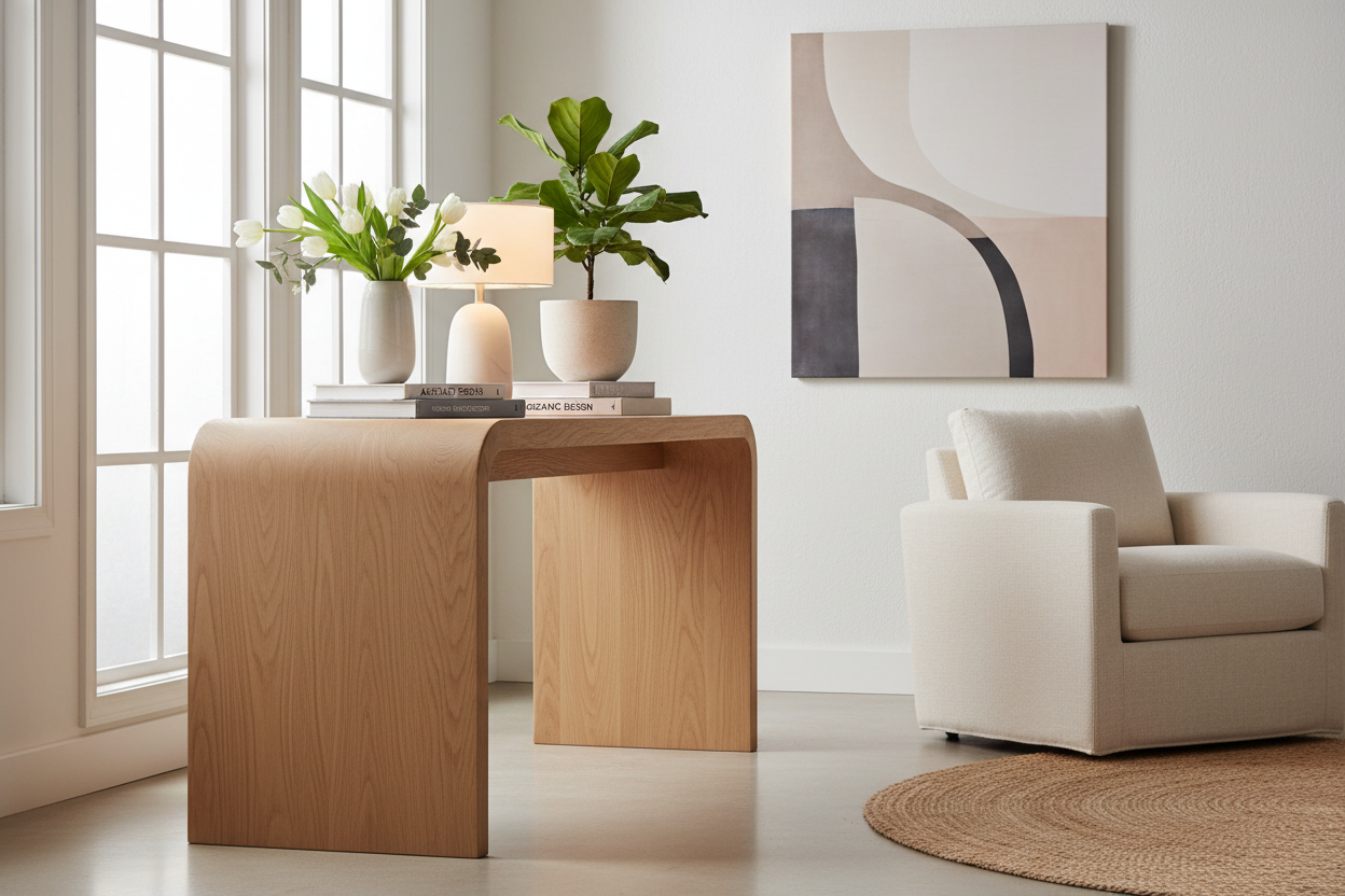 Softening the Edges: How to Style a Curved Console Table in Any Room
