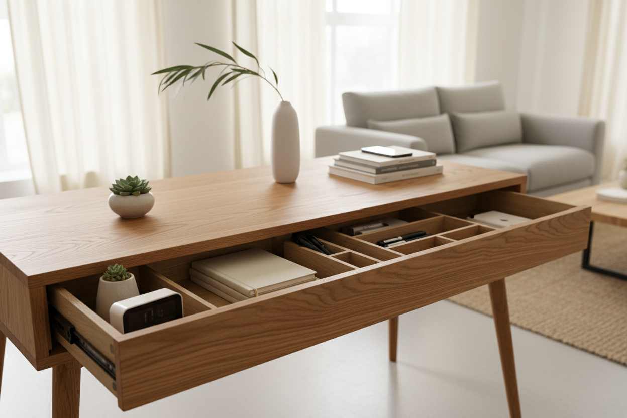 Stop the Clutter: Why a Wood Table with a Drawer is the Upgrade You Need