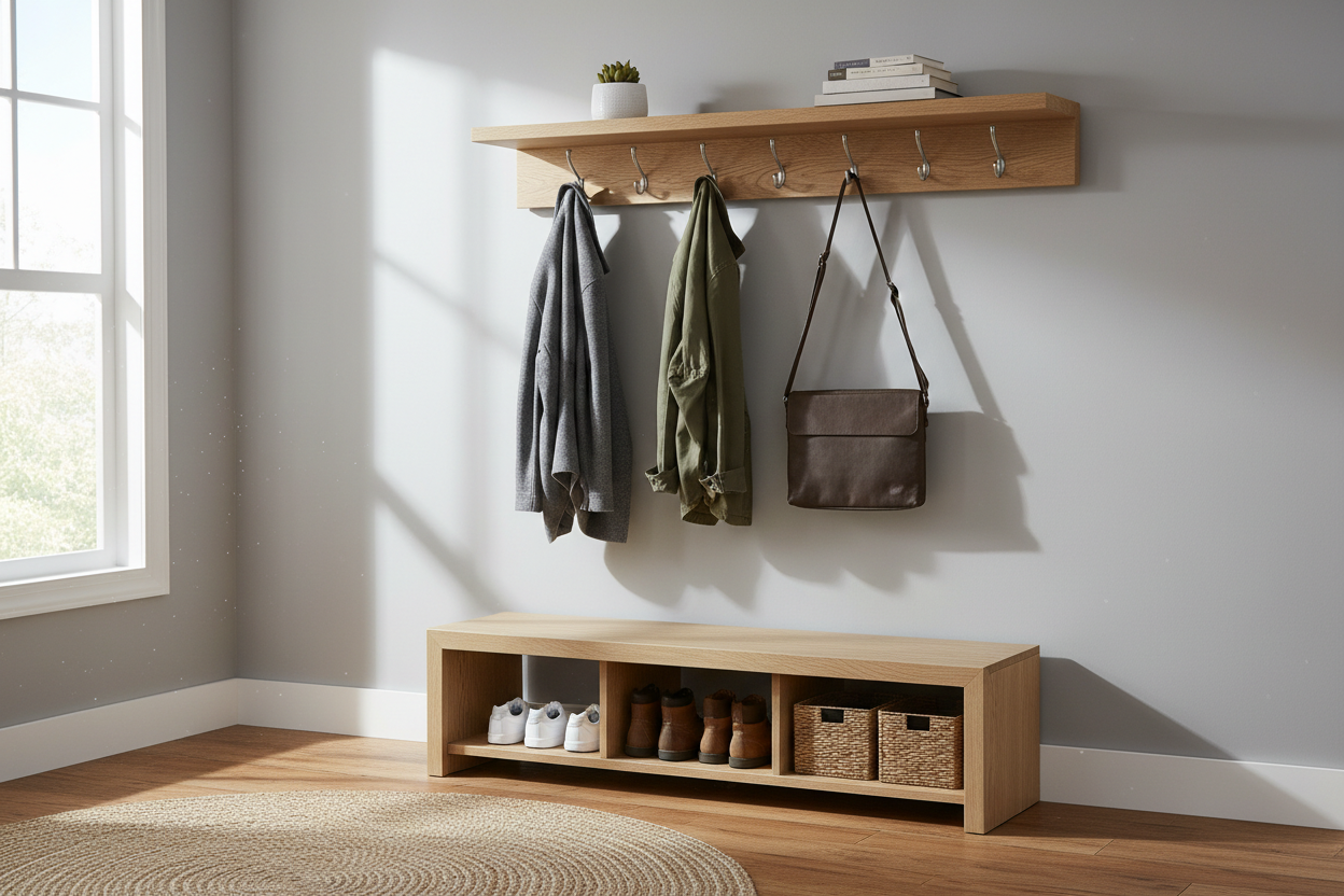 Stop Tripping Over Shoes: Why a 2-Piece Entryway Bench and Shelf Set Transforms Your Foyer