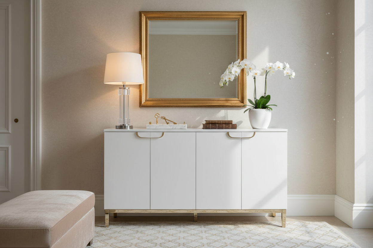 Style an Entryway Organizer White for a High-End Look