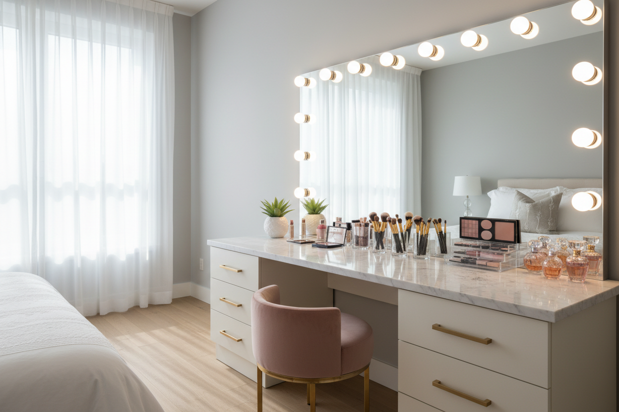 The Big Vanity Dream: Why a Spacious Makeup Station is a Game-Changer