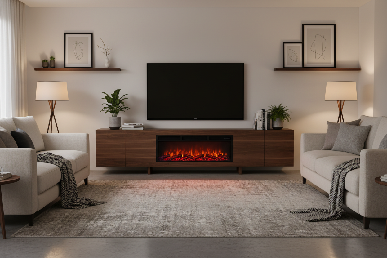 The Cozy Revolution: Why a TV Stand with a Fireplace is Redefining Living Rooms