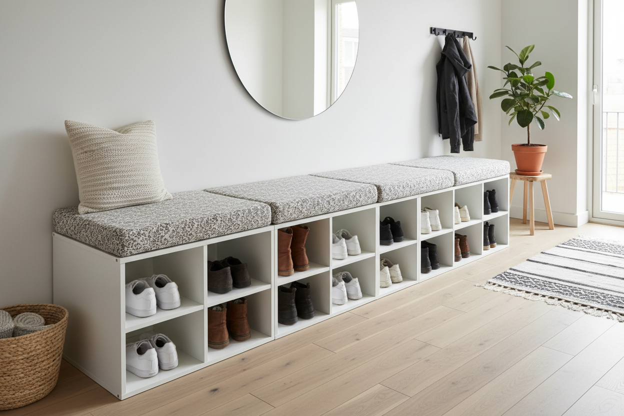 The IKEA Hack That Solves Your Shoe Chaos: Turning Shelves into Seating