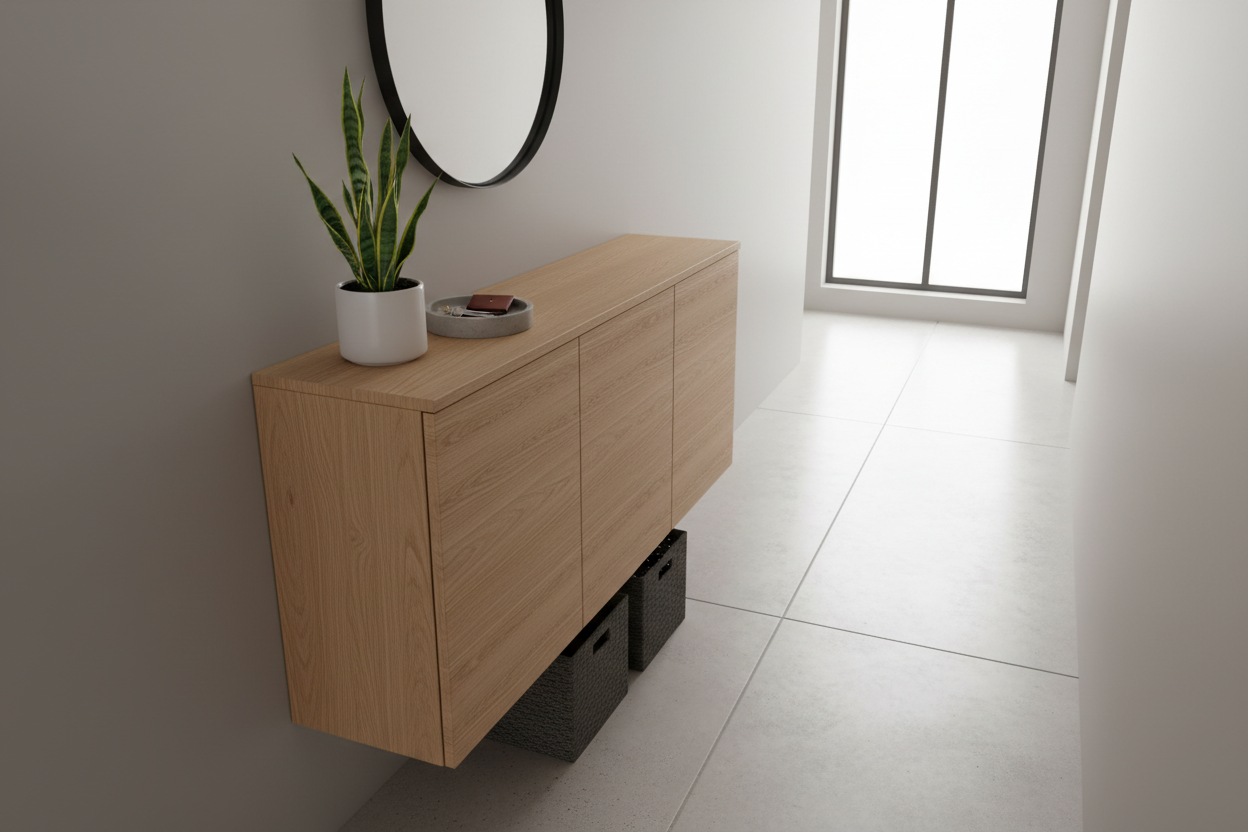 Tight Squeeze? How a 12 Inch Deep Entryway Cabinet Saved My Hallway