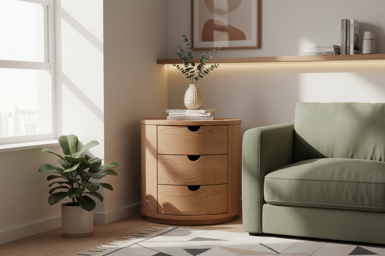 Why a Round Accent Table with Drawers Might Be the Perfect Solution for Your Cramped Space